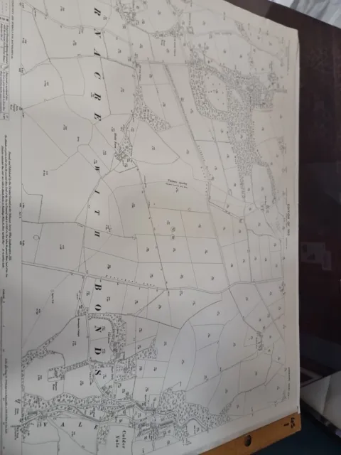 1929 Ordnance Survey Scheune Calder Vale Mile = 25 Zoll Lancashire
