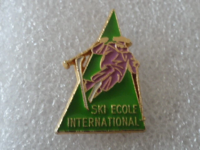Broche Vintage – École De Ski Internationale – Insigne Rare