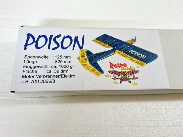 POISON Retrobaukasten, beliebtes 3D Modell 1125mm Spannweite