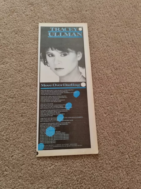 Tnewl69 Advert 11X4 Tracey Ullman : 'Move Over Darling' Song Words