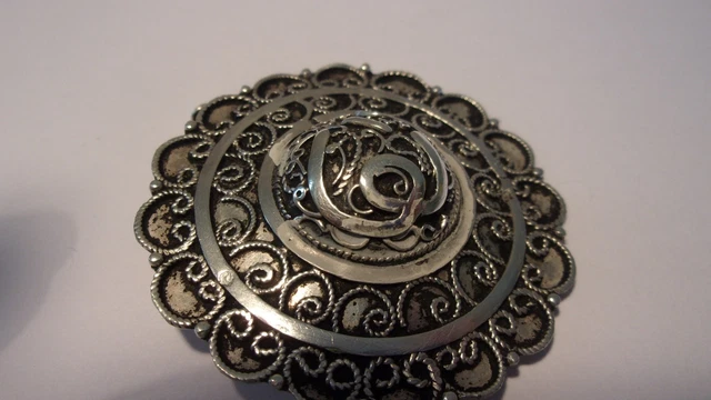 broche en argent massif, chapeau berbère ethnique