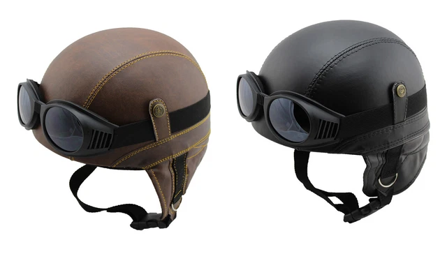 Offener Vespa-Helm · Herren & Damen Motorrad-Roller-Halbhelme Vespa-Jet-Helm Mit Sonnenblende