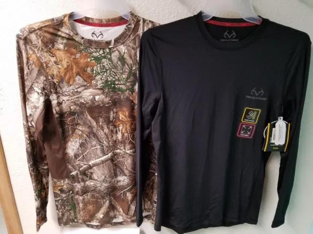 Men's Realtree Hunting Long Sleeve Shirt Small Scent Control UPF 30