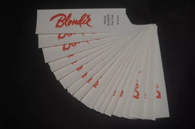 20x 1979 Vintage Official Blondie Fan Club bookmarks Debbie Harry Deborah Harry