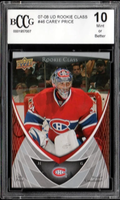 Carey Price (Montreal Canadiens) 2007-08 UD Rookie Class # 46 (Beckett) BCCG10
