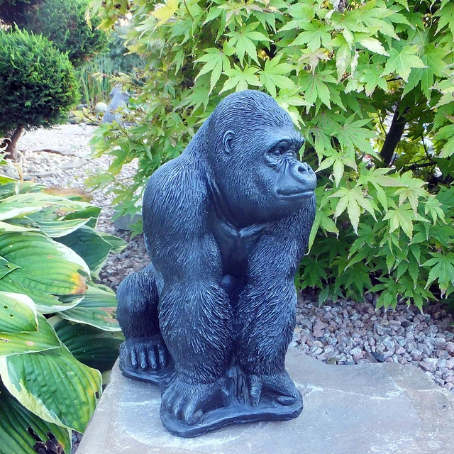 OriginalPaul Skulp & Betondesign Großer Labrador Charly | Frostsichere Gartenfigur Aus Massivem Steinguss | 49x33x19 Cm, 23+ Kg