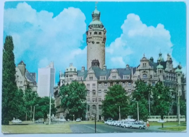 Leipzig, Ansichtskarte,gelaufen, Neues Rathaus, Stadtansicht,DDR