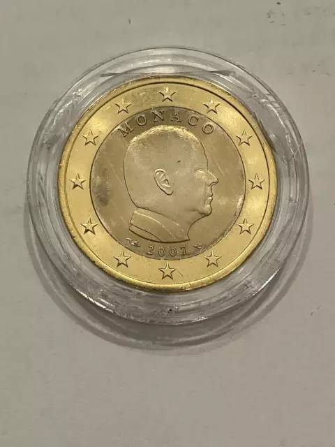 1 EURO Monaco 2007 Albert II in Münzkapsel