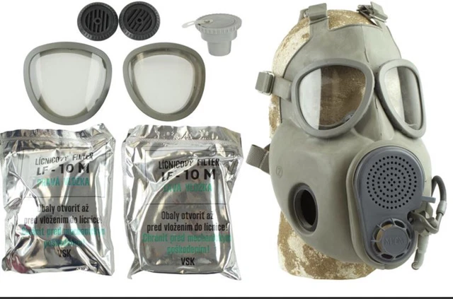 Czech Military M10M GAS MASK WITH DRINKING STRAW, LIKE M-17 NBC CHEMICAL, BIO Czech Military M10M GAS MASK WITH DRINKING STRAW, LIKE M-17 NBC CHEMICAL, BIO