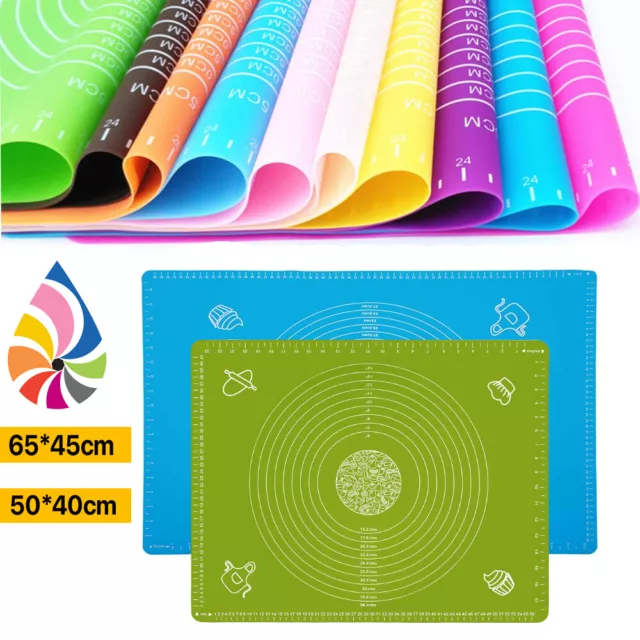 Baking Mat Non Stick Silicone Pastry Kneading Rolling Mat Fondant Cake Dough