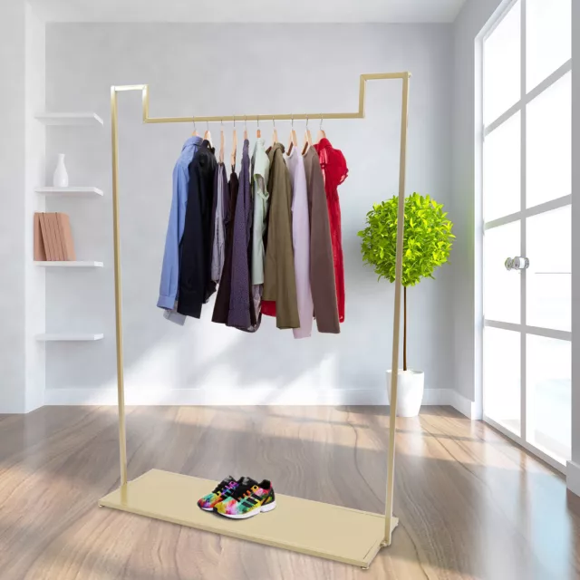 Clothing Rack Metal Standing Gold Garment Rack Clothes Display Stand Boutique