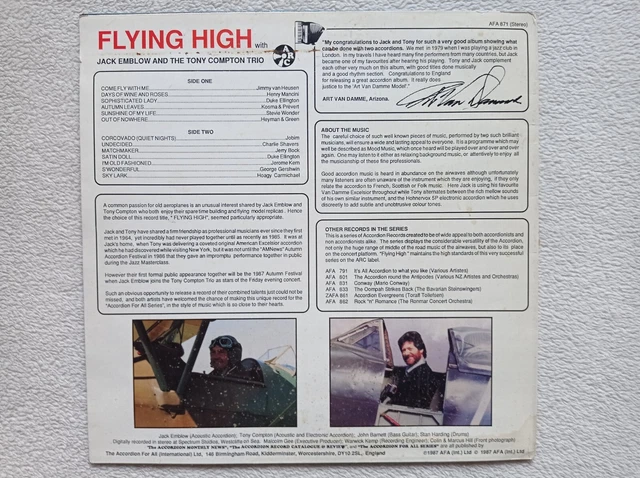 LP 33T JACK EMBLOW & TONY COMPTON TRIO