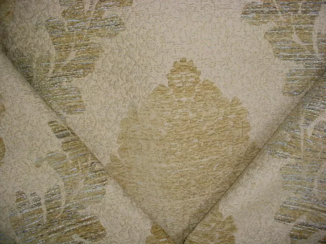 12-1/8Y Lee Jofa Glittered Neoclassic Lattice Damask Chenille Upholstery Fabric