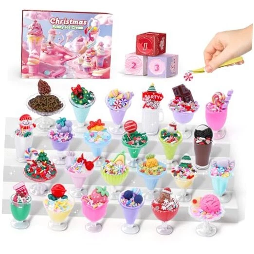 ICE CREAM CUP Advent Calendar, 2024 Advent Calendar, 24 DIY Toddler