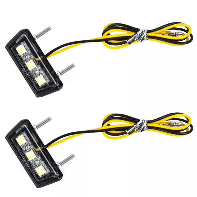 2X Mini LED Kennzeichenbeleuchtung Nummernschild Beleuchtung Motorrad PKW Auto