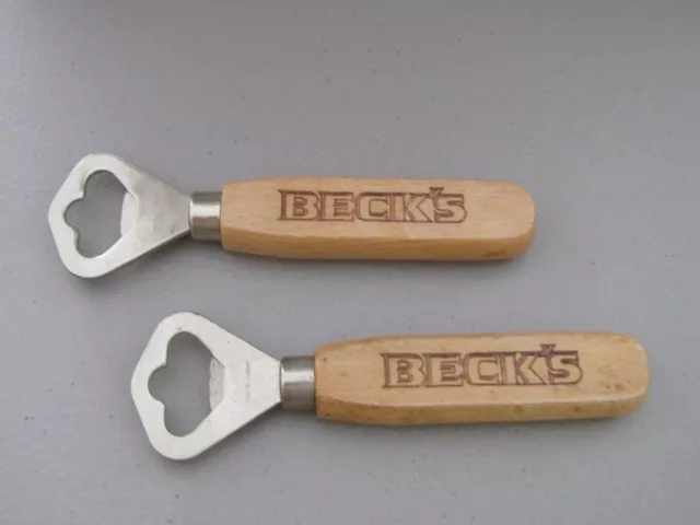 Vintage Becks Bier Beer Bottle Opener Made in Germany Wooden Handle