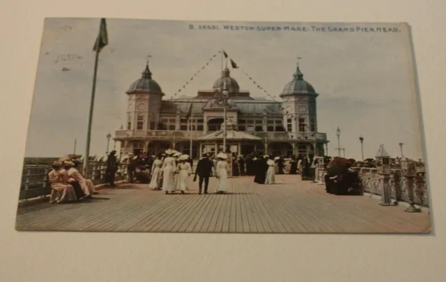 Weston-Super-Mare, The Grand Pier Head Postmark 1910