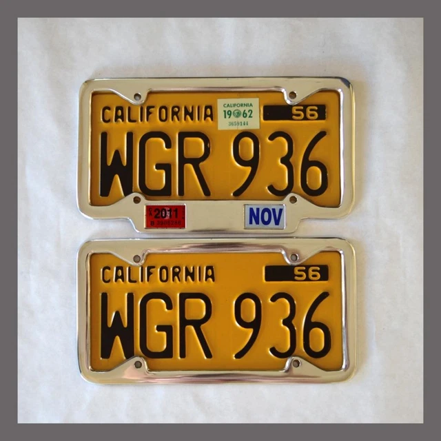 New California DMV License Plate Month Sticker - October (RED) YOM - Vintage Year Of Manufacture Tag
