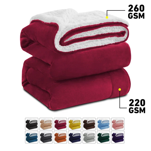 Coperta letto Sherpa Inverno Caldo Inverno Pile Coperte Divano Getto Singolo Doppio King