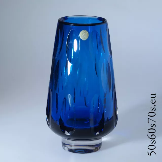 Glass/Glas Vase WMF Design Erich Jachmann H=25,1 cm  50er Jahre/50s #1003
