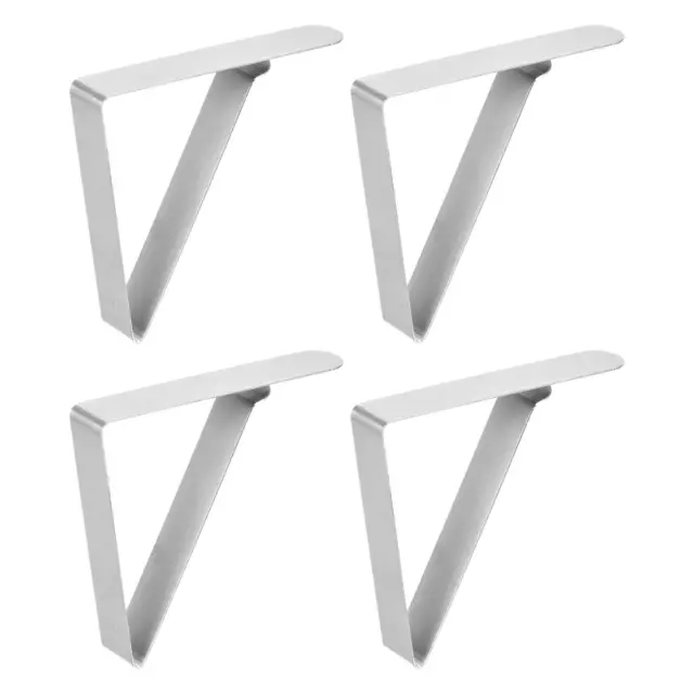 Tablecloth Clips 83mm x 73mm 430 Stainless Steel Table Cloth Holder Silver 12Pcs