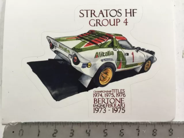 Sticker / Aufkleber, Lancia Stratos HF Gr.4, Rallyeweltmeister 1974-75-76