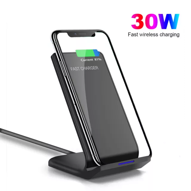 30W Wireless Charger Dock Station For Apple iPhone 13 Pro 14 12 Samsung S23 S22+