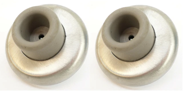 2-pc Wall Mounted Industrial Commercial Grade Door Stops w/ Hardware Stoppers