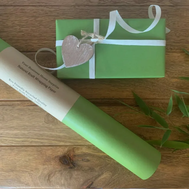 Wrapping Paper KRAFT Eco Friendly Light Sage Green Gift Wrap Birthday Sheet  Roll 