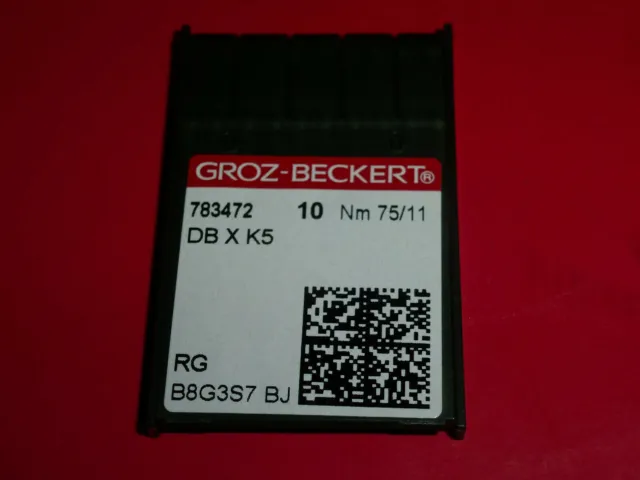 783472 DBXK5 75/11 RG 10 ud. agujas de máquina de bordar pistón redondo MADEIRA Grotz-Becker