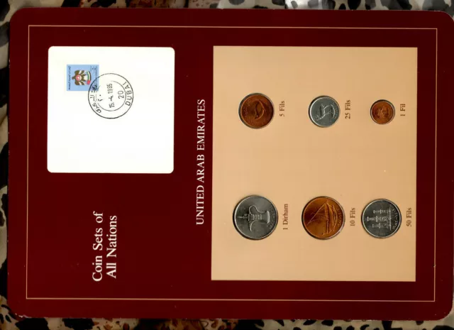 Coin Sets of All Nations UAE United Arab Emirates UNC 1973-1986