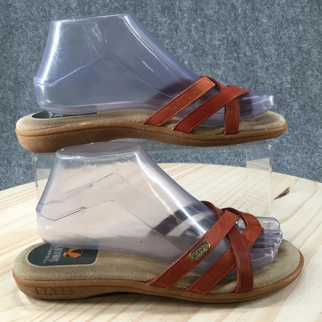 Sunjuns Sandals Womens 8 M Flip Flop Thong Orange Slip On Casual Comfort