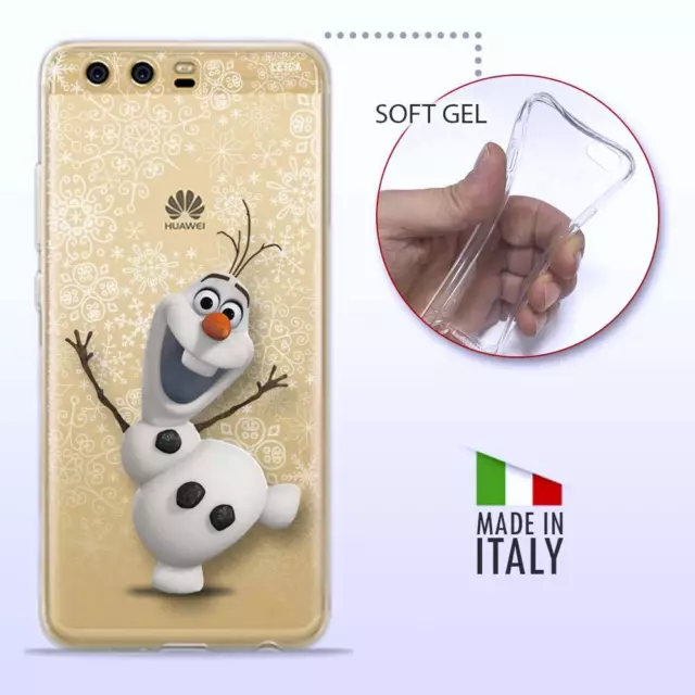 Huawei P10 TPU CASE COVER PROTETTIVA GEL TRASPARENTE Disney Frozen Olaf