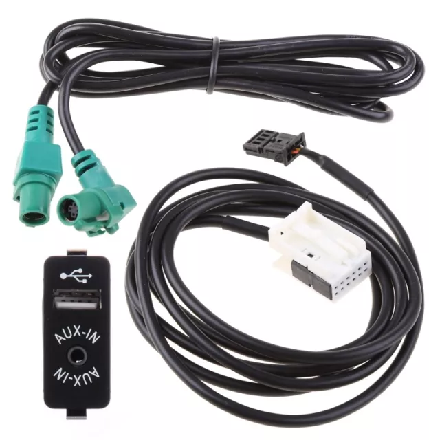 USB Cable AUX Cable Adapter Switch for E60 E61 E63 E64 E87 E90 E70 F25