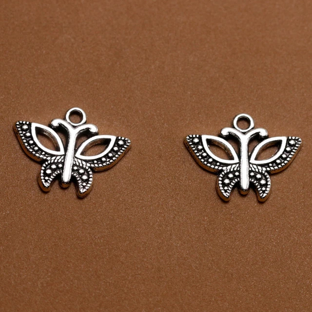 50 Stück hohle Blumenanhänger Legierung DIY Charms Schmuckherstellung Zubehör