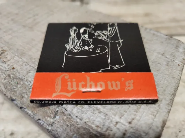 1962 Luchow's Restaurant NYC New York Matchbook Vintage Unused 04