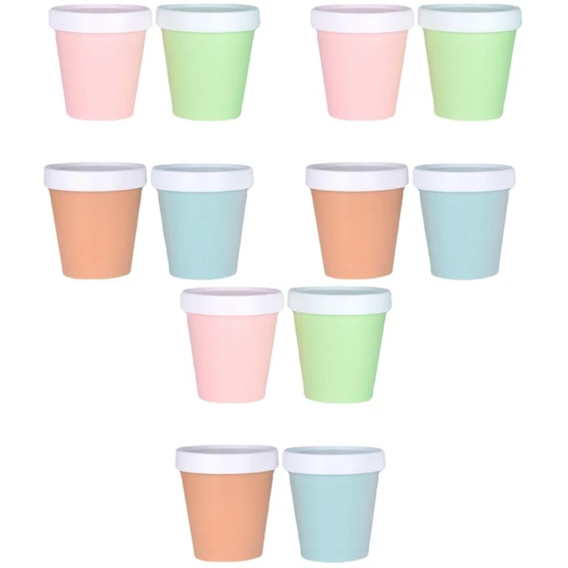 12 pz bottiglia di ghiaccio vuota tazza budino con coperchio tazza per yogurt barre pellicola fango