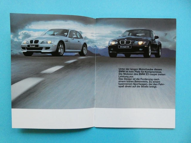 PROSPEKT / KATALOG / Brochure BMW Z3 Coupe 2,8 und Z3 M Coupe - 2/1998 ...