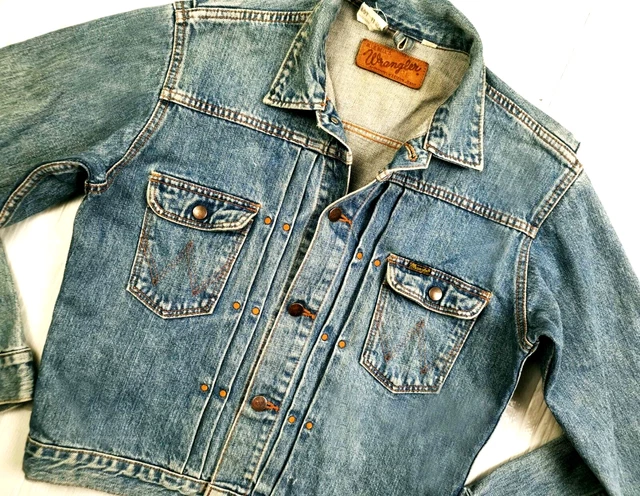 HOT VTG 50's REPRO WRANGLER 11MJ SANFORIZE 12 Dots Denim JACKET Jeans L (*Fit S)