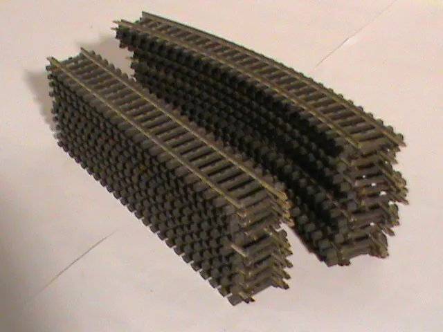 lot de 22 rails HO MARKLIN 3 RAILS/VOIE K/10RAILS DROITS 12 R COURBES 3