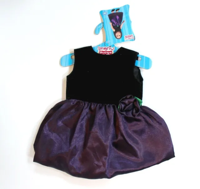 Springfield Black Velvet & Purple Satin Party Dress for 18" Dolls (B)