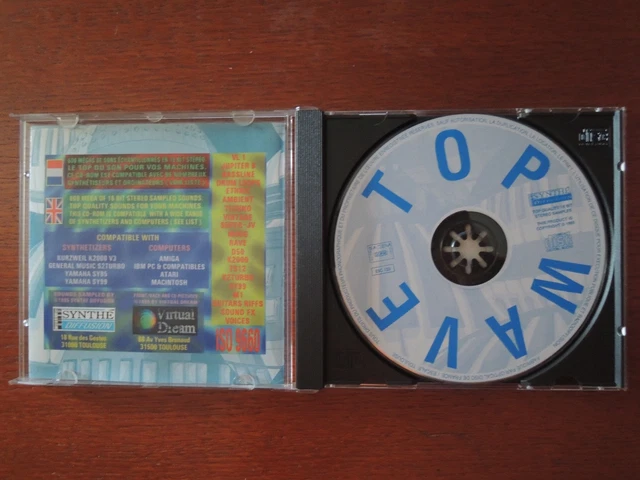 sampling CD ROM .wav TOP WAVE Vol 1 synthe diffusion PC MAC Drums loops vintage