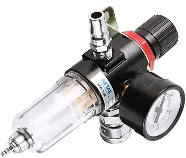 Filtro Regolatore Aria Compressa Lubrificatore Separatore Acqua Olio AFR2000 Aer