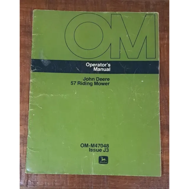 John Deere 57 Mower Operator Manual