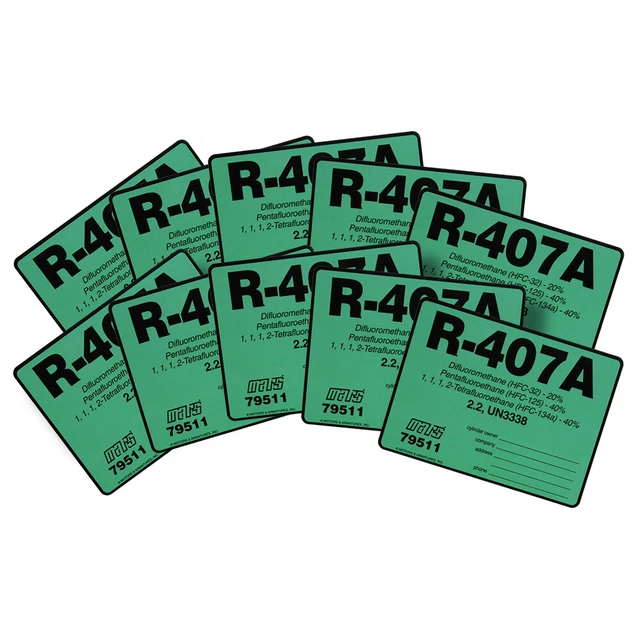 R-407A / R407A Label # 79511 , Pack of (10)