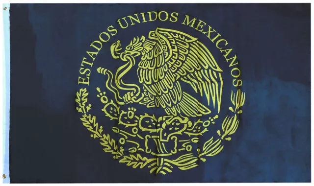 3X5 Estados Unidos Mexicanos MEXICO FLAG Black Yellow MEXICAN CARTEL Flag Banner