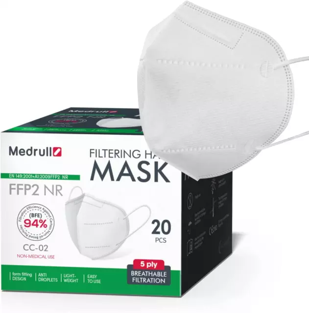 Masques de Protection MEDRULL de type FFP2  Certifié  Norme  CE  EN149