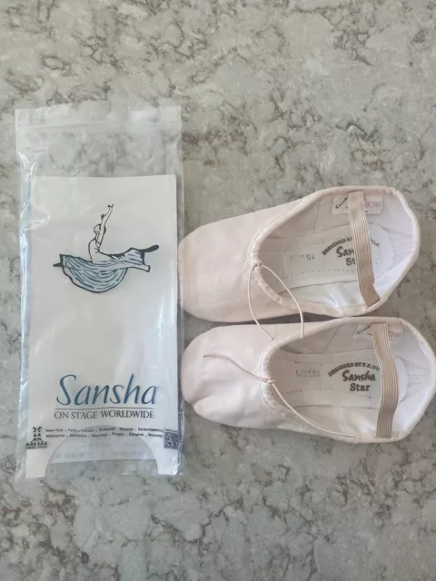 NWT Sansha Canvas Demi-pointe Soft Ballet Tutu Ref.4 Youth 14C Pink