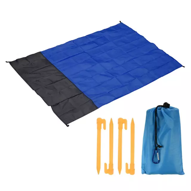 79" x 57" Manta de Playa, Impermeable Picnic Estera, Gris Oscuro Azul