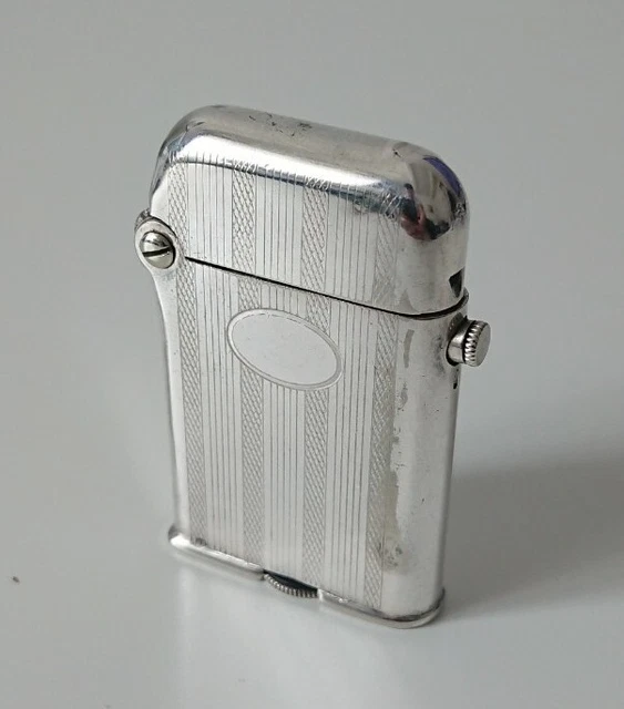 THORENS LADY Vintage SILVER PLATED Petrol Lighter SEMI AUTOMATIC thorens-lady-vintage-silver-plated-petrol-lighter-semi-automatic